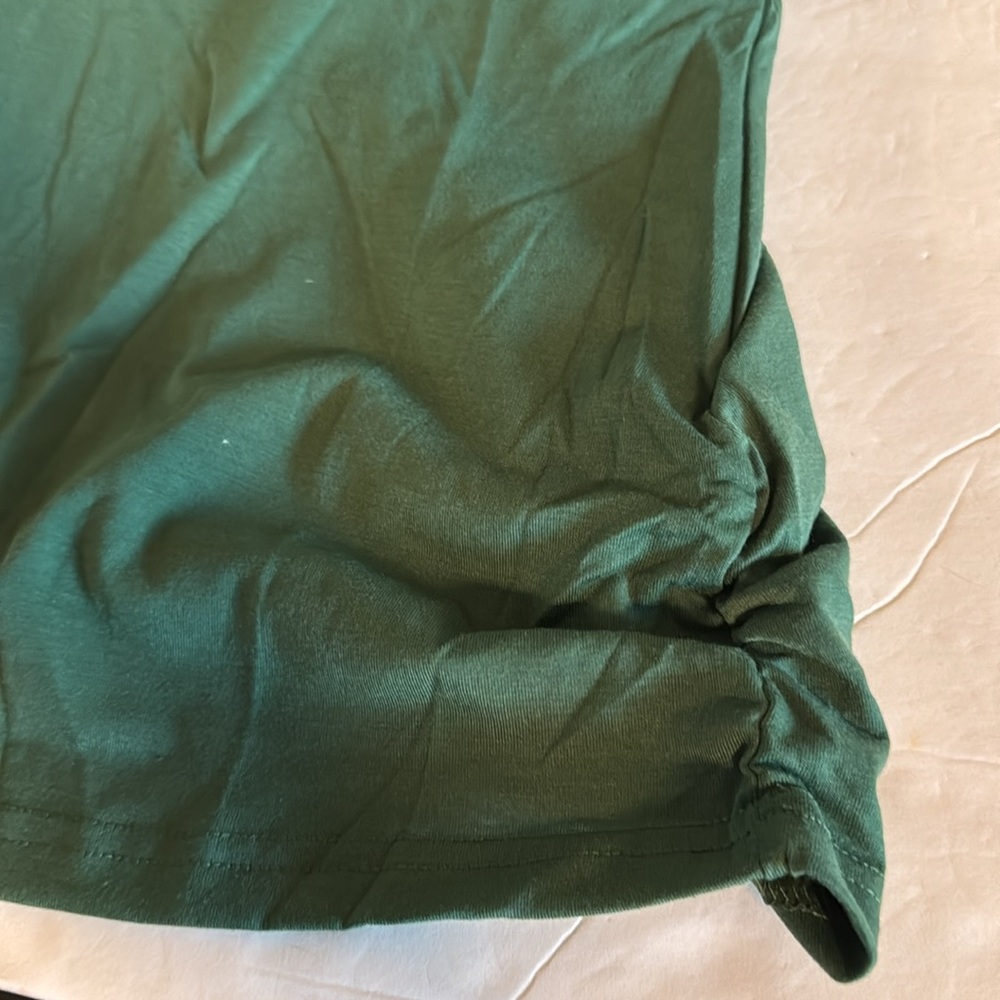 NWT TEMU Green Ruffled Double Belt Hoodie Fashion with Long Sleeve- X-Large - Picture 8 of 16